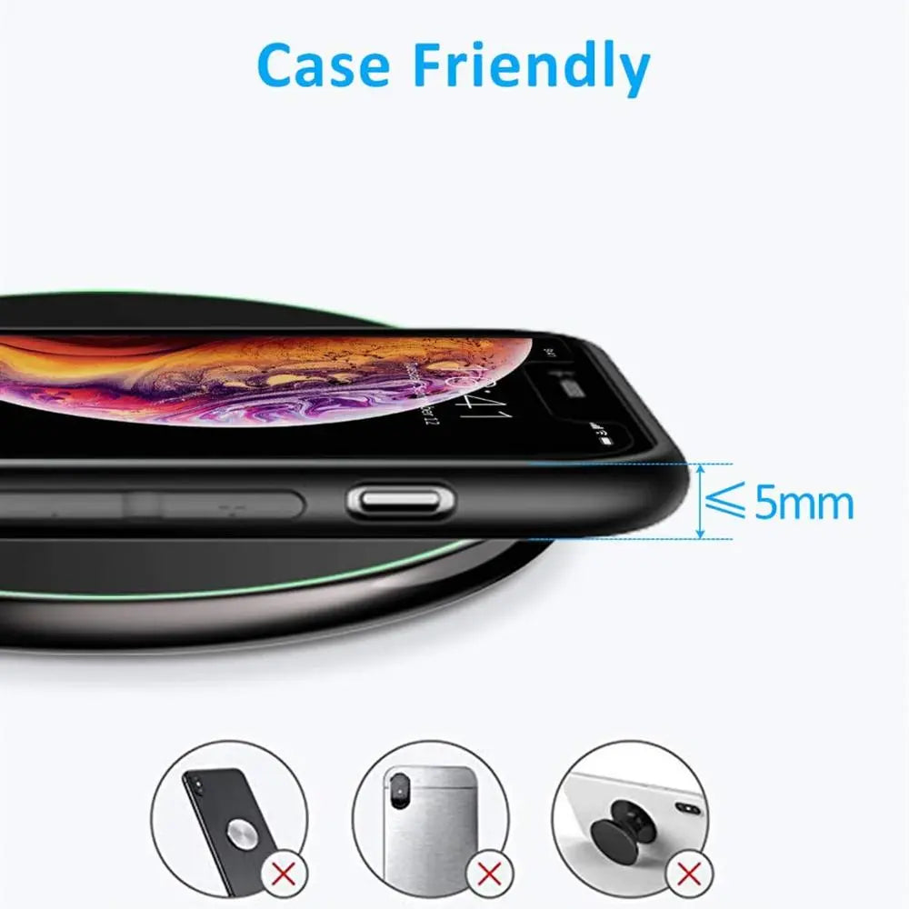 Fast Wireless Charger USB For iPhone 15 14 13 12 11 XS XR X 8 Samsung S23 S22 S21