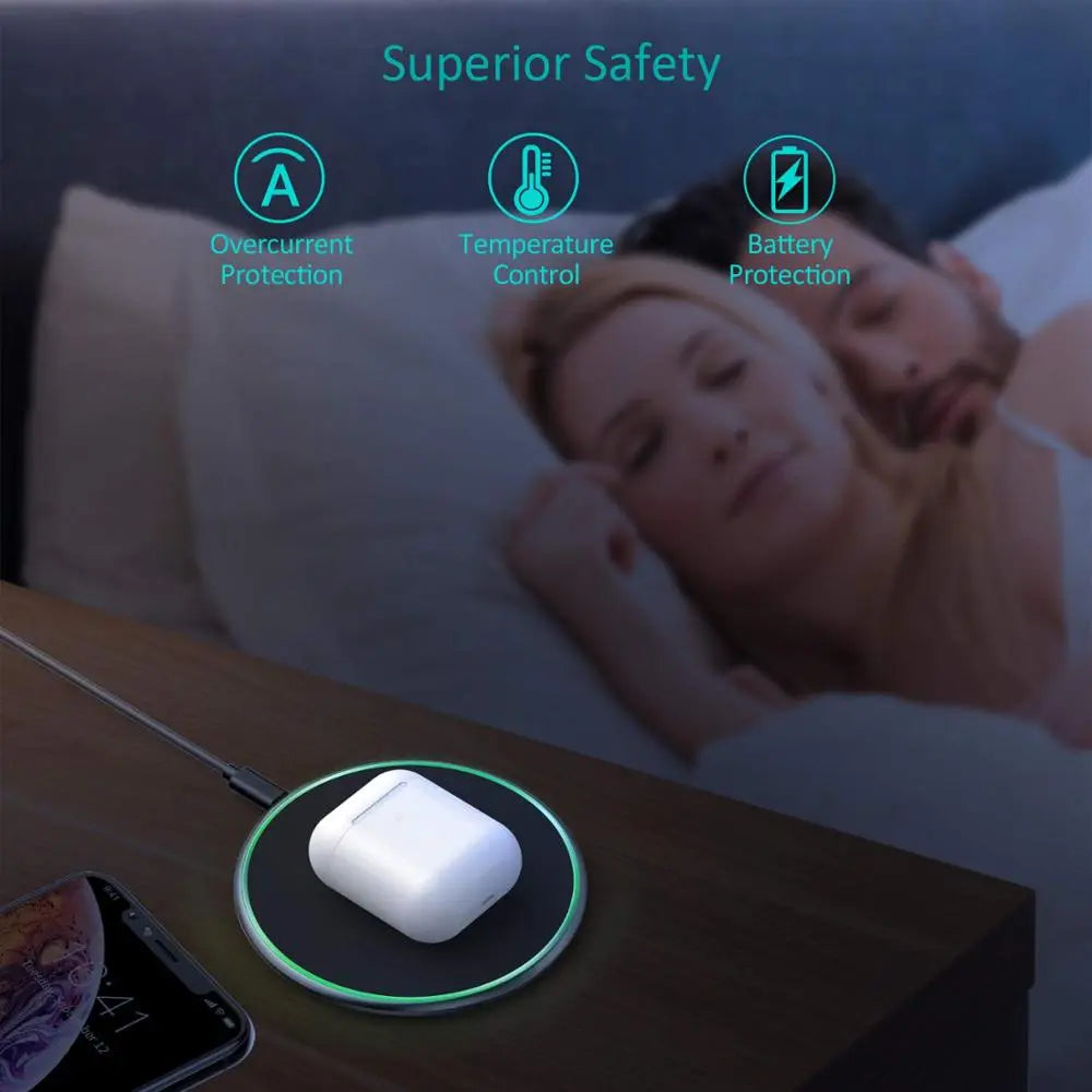 Fast Wireless Charger USB For iPhone 15 14 13 12 11 XS XR X 8 Samsung S23 S22 S21
