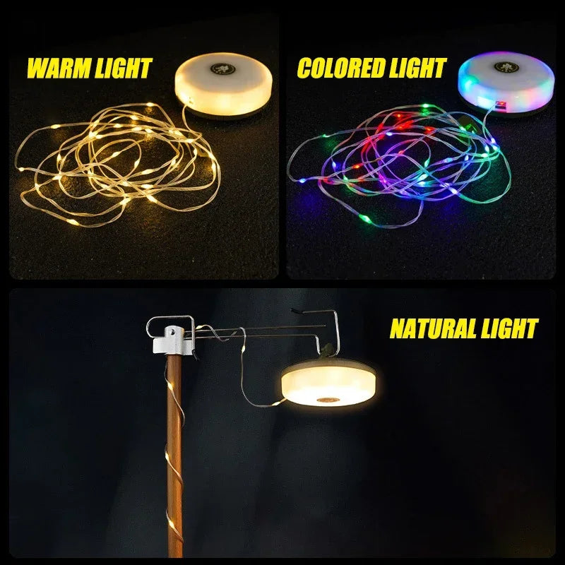 USB Rechargeable 10m Outdoor Camping Light String for Captivating Nights
