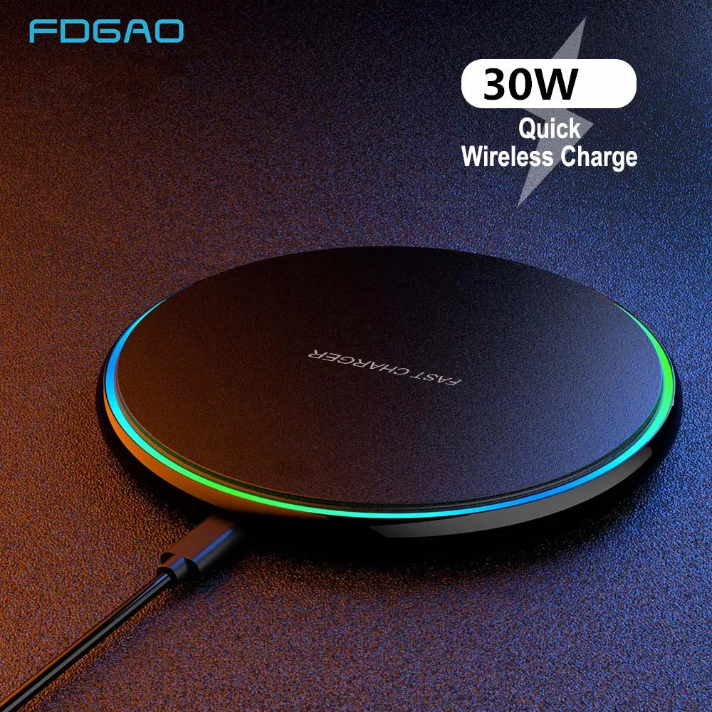 Fast Wireless Charger USB For iPhone 15 14 13 12 11 XS XR X 8 Samsung S23 S22 S21